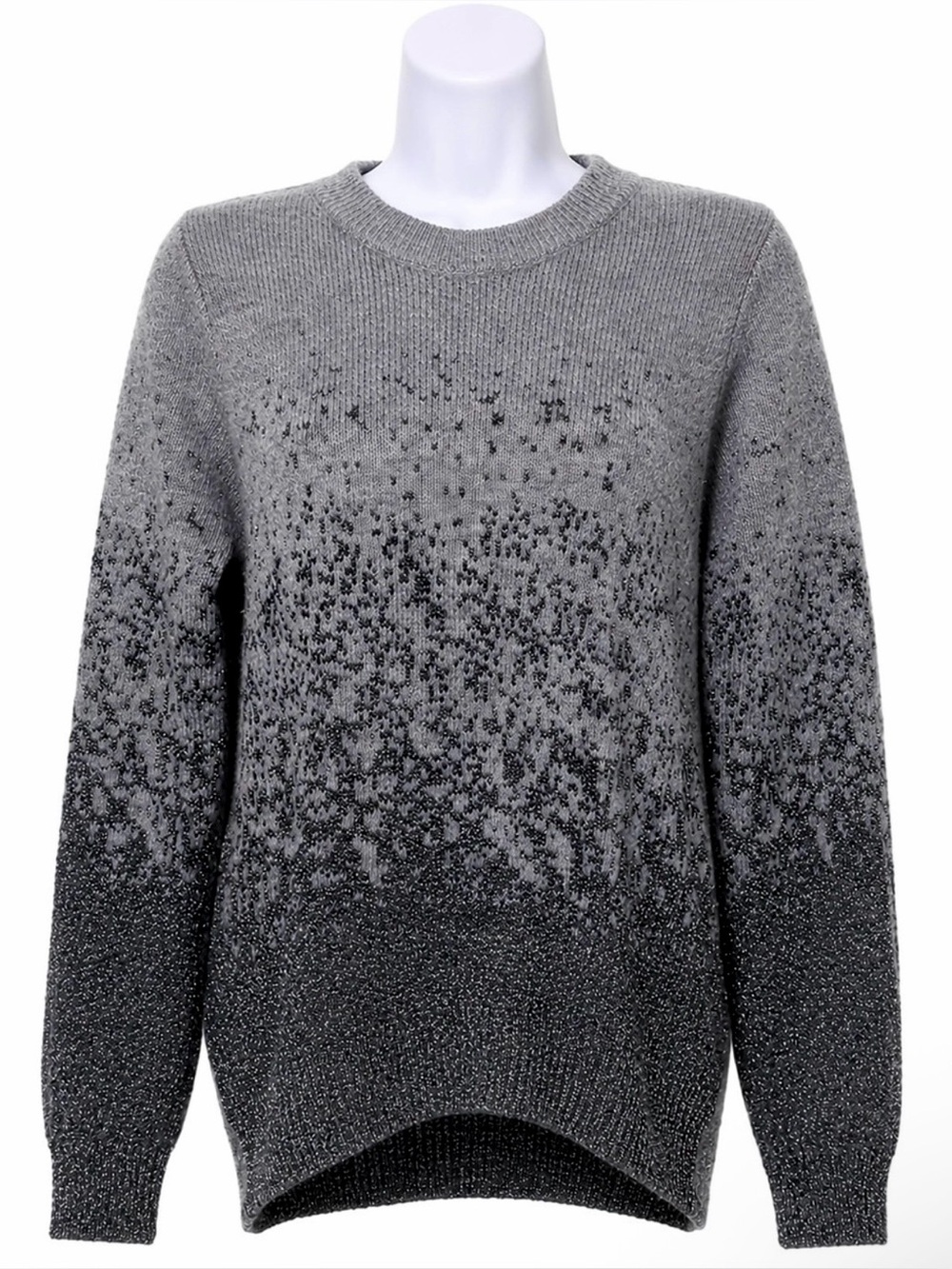 H&M Women’s Gray Ombre Crewneck Pullover Sweater Size XS